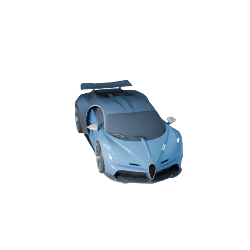Bugatti inspiriertes Hypercar 3D-Modell für Blender & Spiele