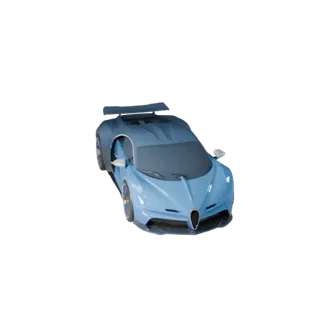 Bugatti Inspired Hypercar 3D Model for Blender & Games