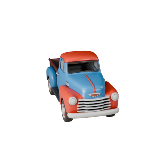 Camioncino d'epoca cartone animato 3D Model - Stilizzato per il gioco