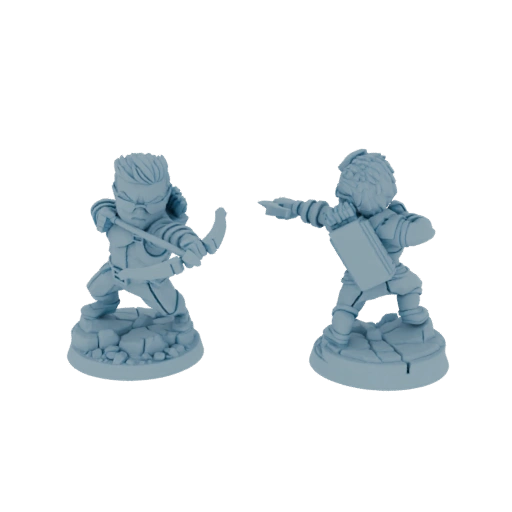 Chibi Archer Duo 3D Model