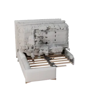 Upholstered Bed Frame 3D Layered Asset for Builders