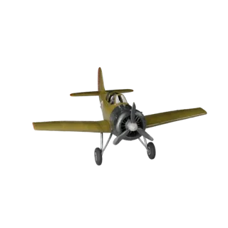 Vintage Fighter Plane 3D Model for Blender & Games -