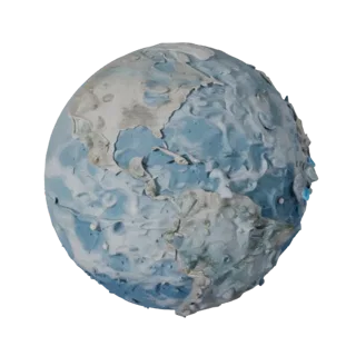 Ice Dwarf Planet 3D Game Asset for Realtime Levels