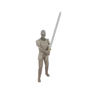 Fantasy Knight with Sword 3D Model