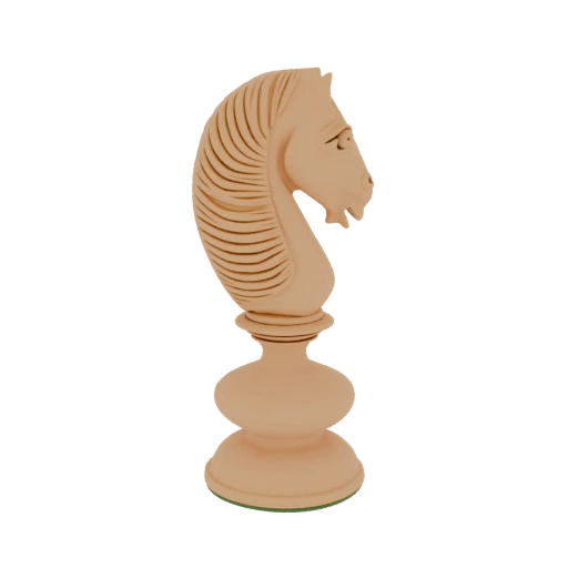 Classic Chess Knight 3D Model