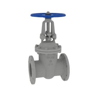 Industrial Flanged Gate Valve with Blue Handwheel