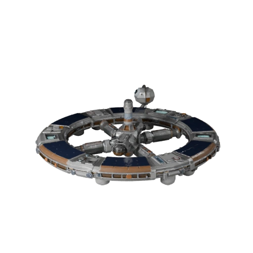 Hub d'Amarrage Orbital 3D Game Asset pour Utilisation Temps Réel