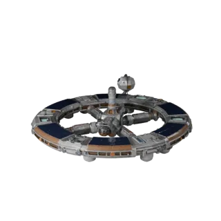Orbital Docking Hub 3D Game Asset for Realtime Use