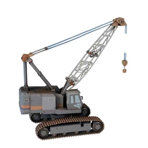 Grue à tour basse poly 3D temps réel pour moteurs