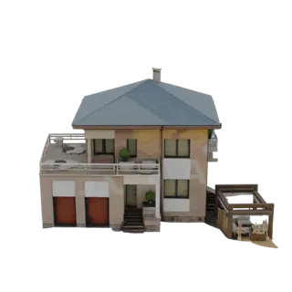 Modern House with Garage and Pergola