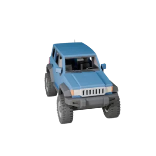 Low Poly Family Suv 3D Model for Unity & Unreal PBR Asset