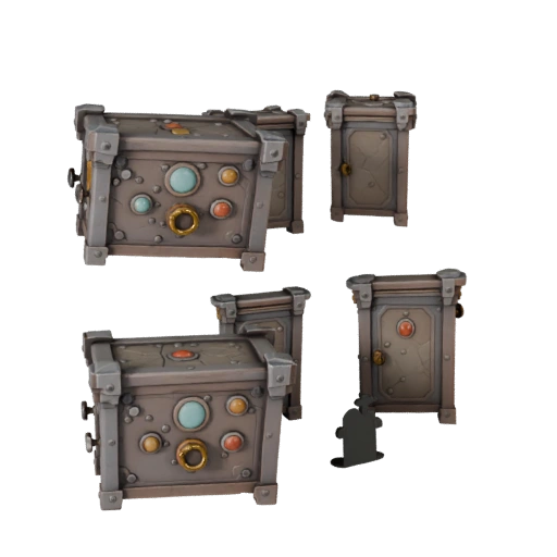 Dungeon-Schalterkasten 3D-Asset für Casual-Level