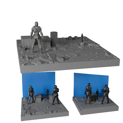Diorama für Weltraum-Displays zum Drucken | STL-Druck-Asset-Paket