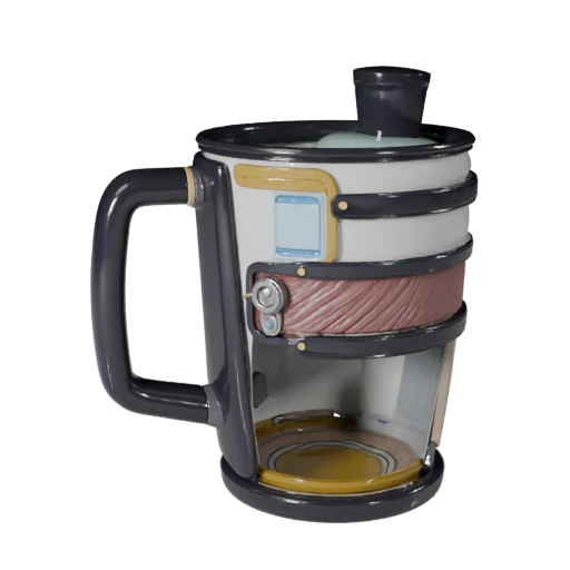 Modèle 3D de Tasse Encombrée Prêt pour Unreal Engine