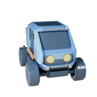 Camion Volant 3D Modèle - Low Poly Prêt pour le Jeu PBR Asset