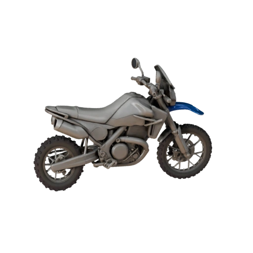 Druckbares Abenteuermotorrad STL 3D-Modell für PBR-Asset