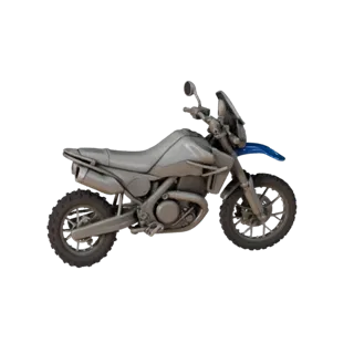 Printable Adventure Motorcycle STL 3D Model for PBR Asset