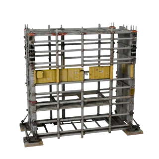 High Poly Site Safety Scaffold Tower 3D Hero Asset