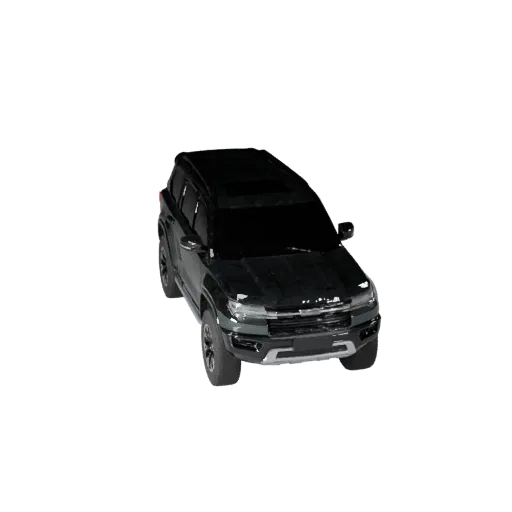 Modelo 3D de SUV de Luxo, vista de estúdio em três quartos, asset de veículo pronto para Blender com altura elevada, volume u