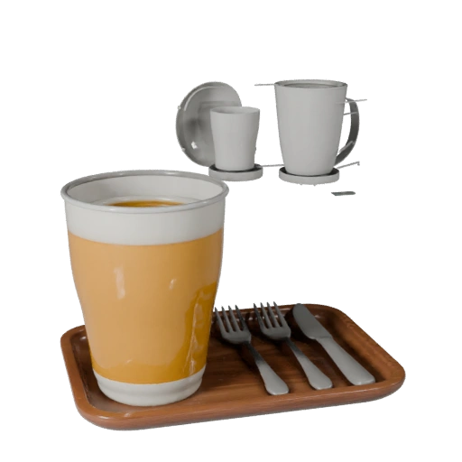 Breakfast Salad Bowl Set 3D Web Asset for Browsers