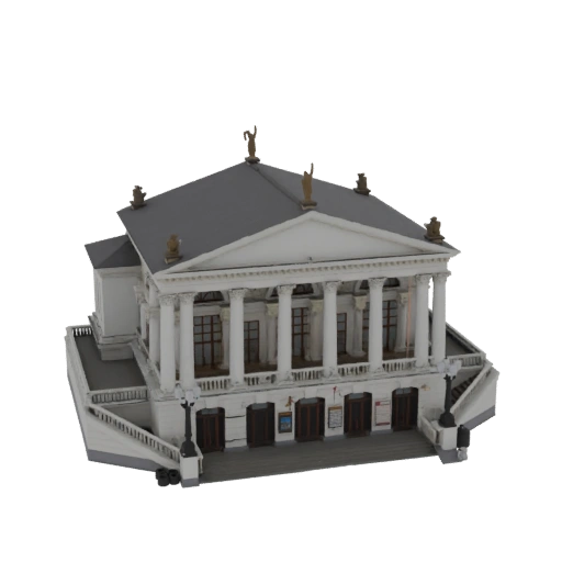 Modelo 3D de Teatro Neoclássico