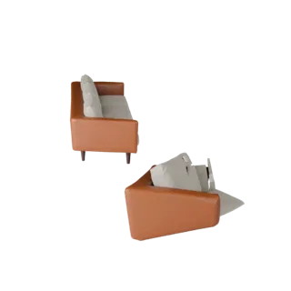 Mid Century Modular Couch 3D Kit Asset for Builders