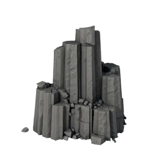 Basalt Column Cluster 3D Model for Cinematic Worlds