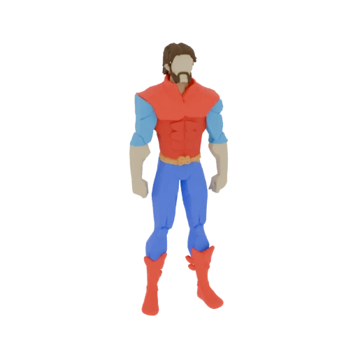 Retro Superhero Action Figure