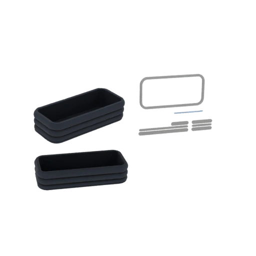 Stackable Rectangular Silicone Containers with Lids