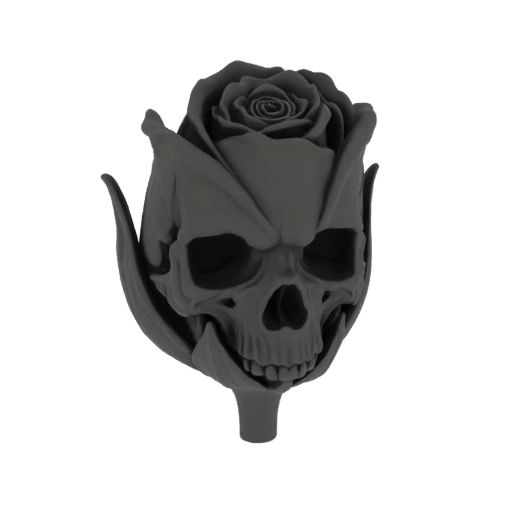 Skull Rose 3D Model