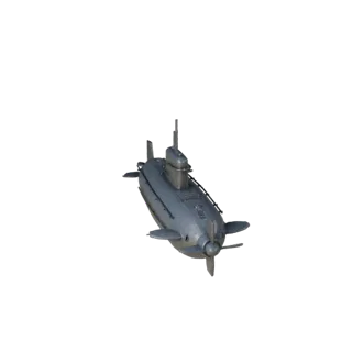 Printable Vintage Submarine STL 3D Model for Collectibles