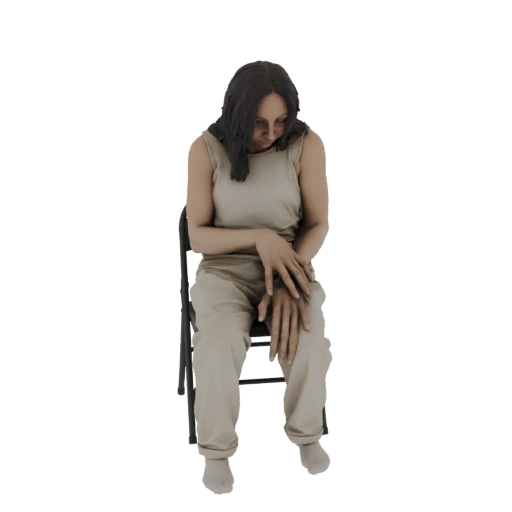 Woman Sitting on Chair