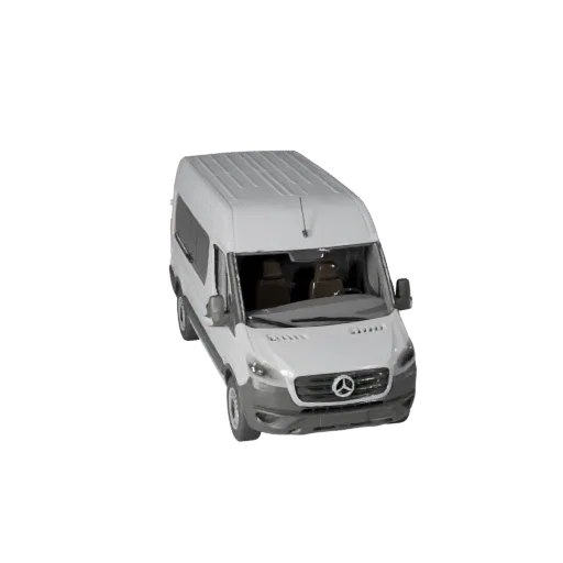 Modelo 3D de Furgão de Carga, vista de estúdio em três quartos, ativo de veículo pronto para Blender com massa de veículo fun