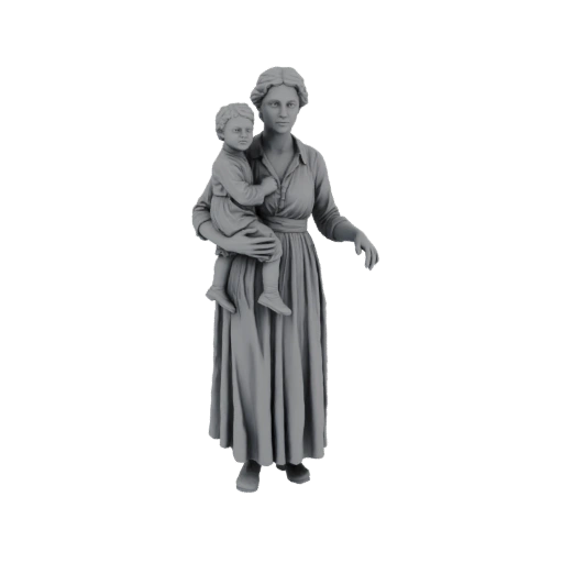 Mother Holding Child Statue
