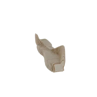 Wavy Layered Wood Bench 3D Model