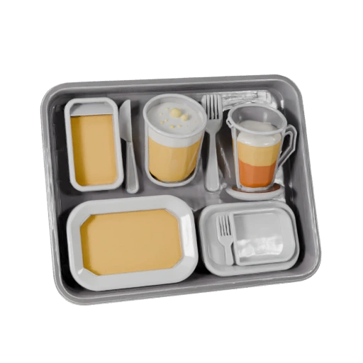Cafe Breakfast Tray STL 3D Asset for Home Printers