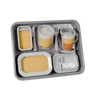 Cafe Breakfast Tray STL 3D Asset for Home Printers