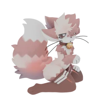 Pink Fennec Fox Character