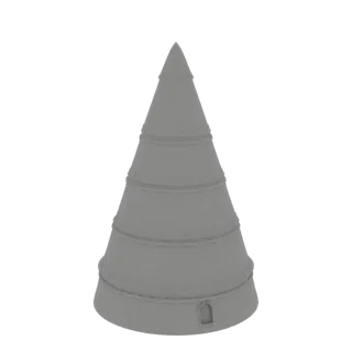 Tiered Conical Pagoda with Arched Entrance 3D Model