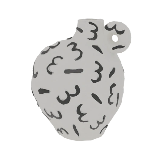White Doodle Vase 3D Model