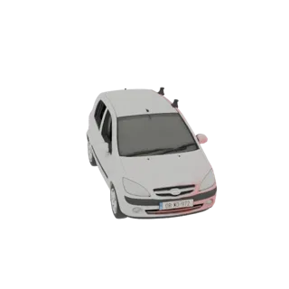 White Hyundai Getz Hatchback with License Plate 08-WD-972
