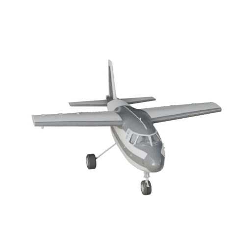 Avião Cargueiro Pronto para Jogo 3D para Jogos em Tempo Real - PBR