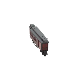 Vagón de Tren de Pasajeros Vintage Modelo 3D