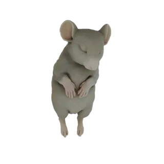 Sleeping Mouse Miniature 3D Model