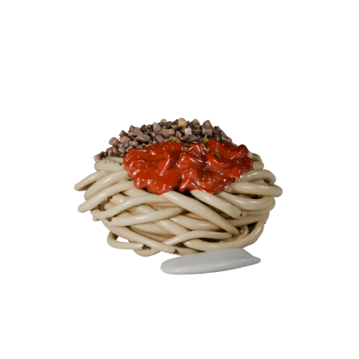 Piatto di Pasta Street Food Asset 3D per Cinema
