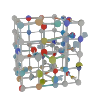 Crystal Style Lattice 3D Study Asset for Classrooms