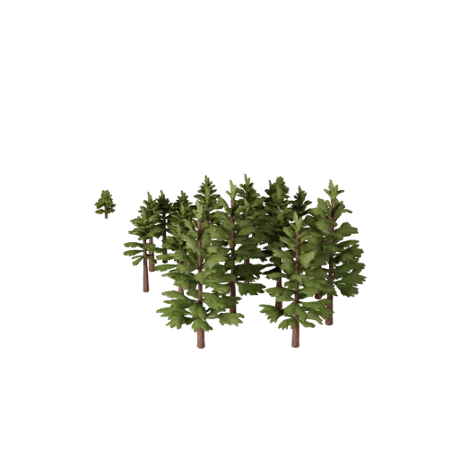 Kit Modulare Foresta di Pini per Vegetazione per Livelli 3D