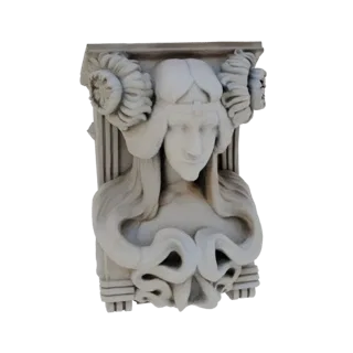 Art Nouveau Woman Bust with Serpent