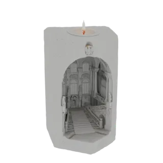 Baroque Staircase Candle Holder 3D Model