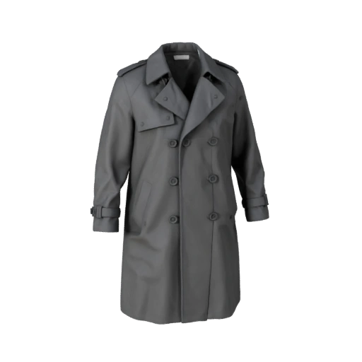 Asset 3D de Trench Coat para Renders de Estúdio para E-commerce